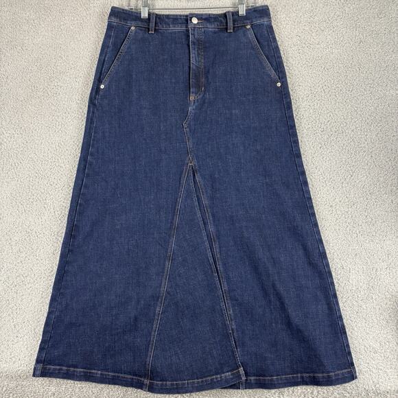 Banana Republic Dresses & Skirts - Banana Republic Denim Maxi Skirt Sz 12 Boho Cottage Prairie Western Modest 2024
